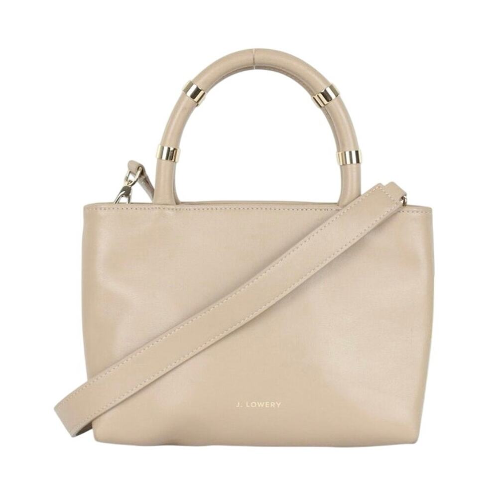 Beige Crossbody Top-Handle Bag